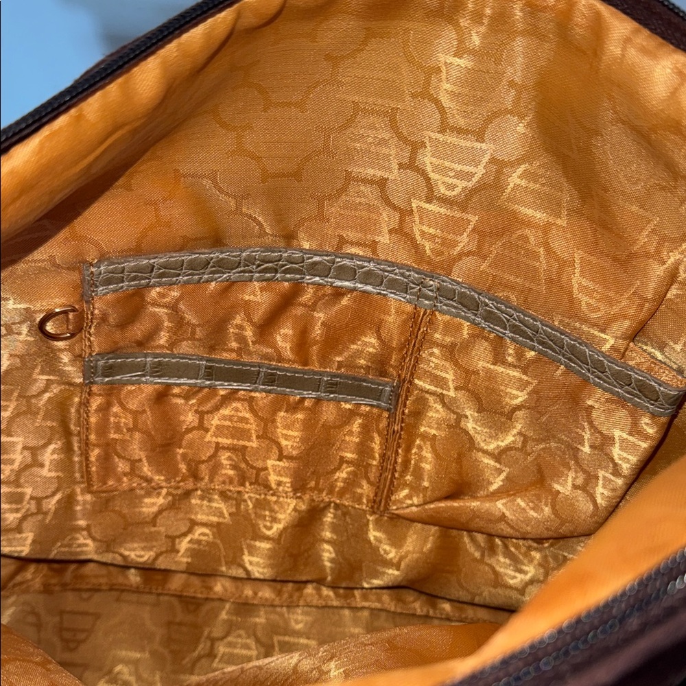 Kathy Van Zeeland Brown Bronze Embellished Shoulder Tote with Charms! - Picture 15 of 15